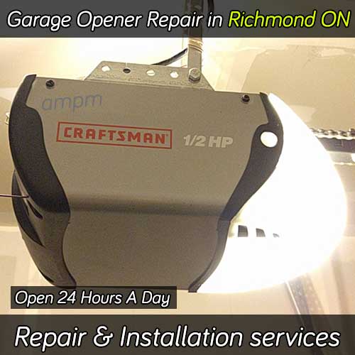 Garage door opener repair services in Richmond ON
